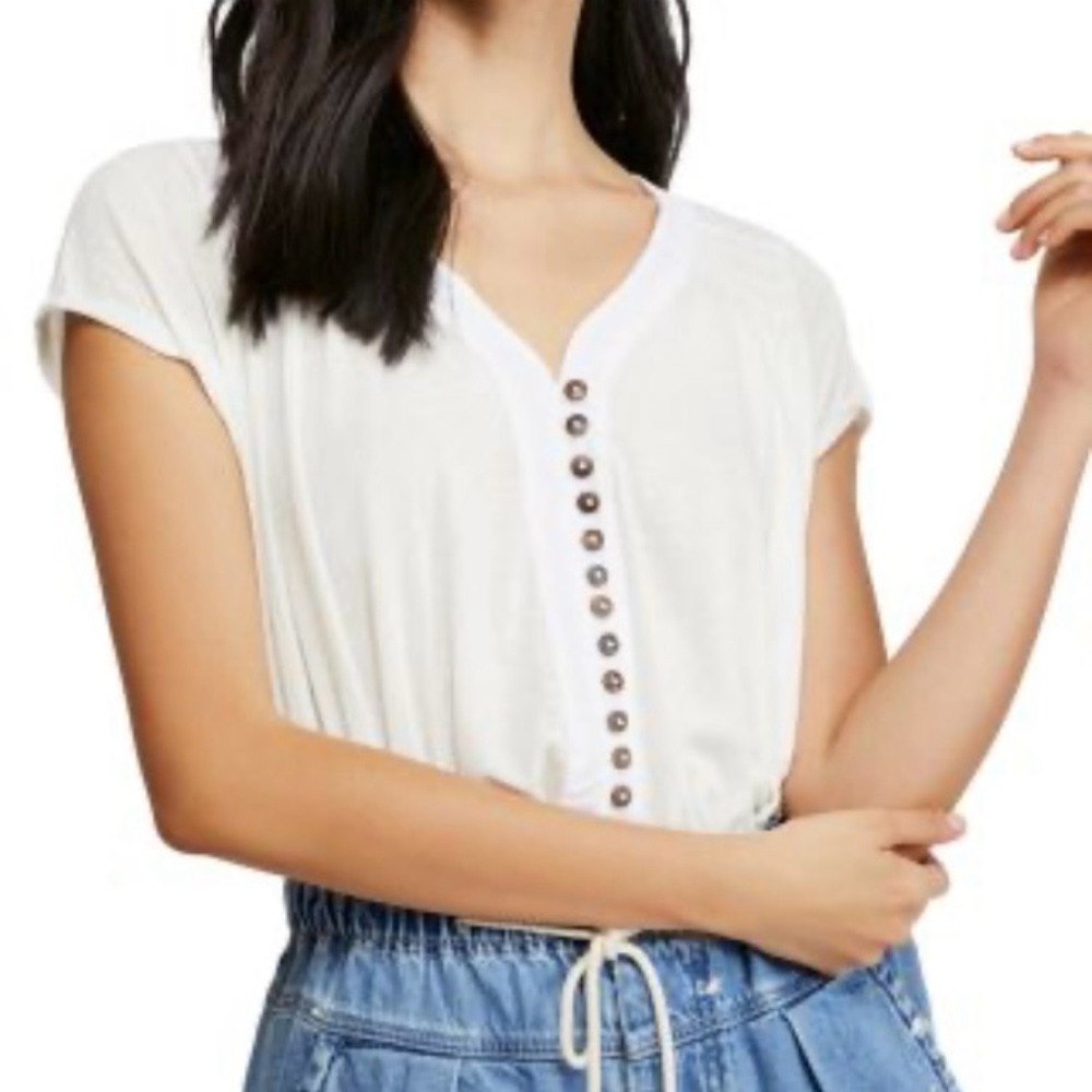 White Button-Down Women's Top